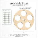 Size reference chart for FILM REEL FIVE SPOKE