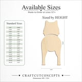 Size reference chart for FINNISH LAPPHUND TWO PIECE BACK VIEW