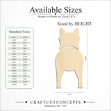 Size reference chart for FINNISH SPITZ