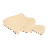 Laser-cut baltic birch silhouette of FISH BROAD HEAD