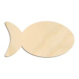 Laser-cut baltic birch silhouette of FISH OVAL