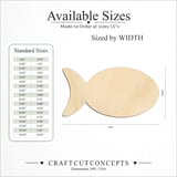 Size reference chart for FISH OVAL