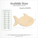 Size reference chart for FISH ROUNDED