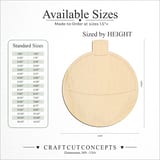 Size reference chart for FISHING BOBBER