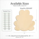 Size reference chart for FIVE LOBED TURKEY TAIL