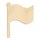 Laser-cut baltic birch silhouette of FLAG POLE