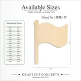 Size reference chart for FLAG POLE