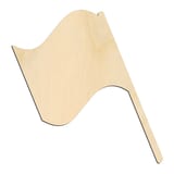 Laser-cut baltic birch silhouette of FLAG RACE