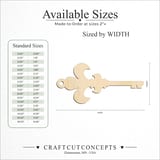 Size reference chart for FLEUR BOW SKELETON KEY