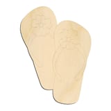 Laser-cut baltic birch silhouette of FLIP FLOPS FLOWER