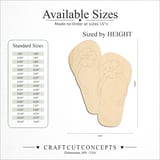Size reference chart for FLIP FLOPS FLOWER