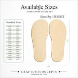 Size reference chart for FLIP FLOPS SILHOUETTE