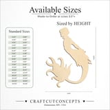 Size reference chart for FLOWING HAIR SEATED MERMAID