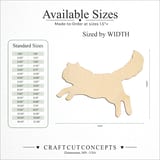 Size reference chart for FLUFFY TAIL LEAPING CAT