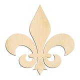 Laser-cut baltic birch silhouette of FLUR DE LIS ACCENT