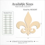 Size reference chart for FLUR DE LIS ACCENT
