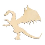 Laser-cut baltic birch silhouette of FLYING DRAGON