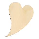 Laser-cut baltic birch silhouette of FLYING HEART
