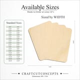 Size reference chart for FOLDED PLAYING CARDS