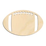 Laser-cut baltic birch silhouette of FOOTBALL WITH LACES ICON