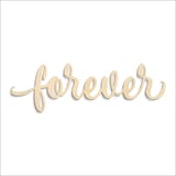 Laser-cut baltic birch silhouette of FOREVER