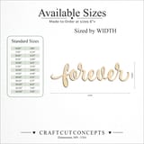 Size reference chart for FOREVER