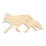 Laser-cut baltic birch silhouette of WALKING FOX