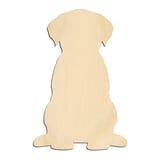 Laser-cut baltic birch silhouette of FRONT FACING LABRADOR PUPPY
