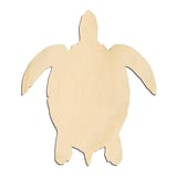 Laser-cut baltic birch silhouette of FRONT FACING SEA TURTLE