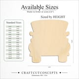 Size reference chart for FRONT FACING TRUCK