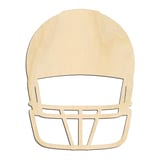 Laser-cut baltic birch silhouette of FRONT VIEW FOOTBALL HELMET