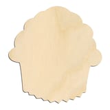 Laser-cut baltic birch silhouette of FROSTED CUPCAKE MUFFIN