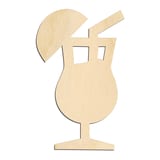 Laser-cut baltic birch silhouette of FRUITY BAR DRINK