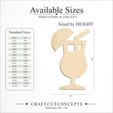 Size reference chart for FRUITY BAR DRINK