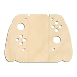 Laser-cut baltic birch silhouette of GAME CONTROLLER ENGRAVED AND DETAILS