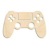 Laser-cut baltic birch silhouette of GAME CONTROLLER SOLID WITH DETAIL