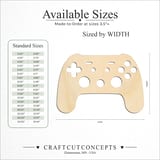 Size reference chart for GAME CONTROLLER WITH DETAIL