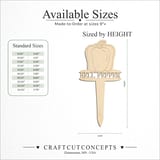 Size reference chart for GARDEN MARKER BELL PEPPER