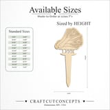 Size reference chart for GARDEN MARKER LEEK