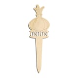 Laser-cut baltic birch silhouette of GARDEN MARKER ONION