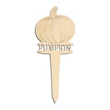 Laser-cut baltic birch silhouette of GARDEN MARKER PUMPKIN