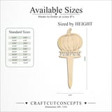 Size reference chart for GARDEN MARKER PUMPKIN