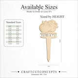 Size reference chart for GARDEN MARKER TOMATO