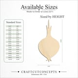 Size reference chart for GARDEN ONION