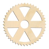 Laser-cut baltic birch silhouette of GEAR