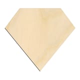 Laser-cut baltic birch silhouette of GEM DIAMOND ROUND