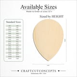 Size reference chart for GEM PEAR