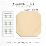 Size reference chart for GEM SQUARE