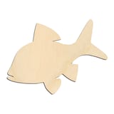 Laser-cut baltic birch silhouette of GENERIC FISH