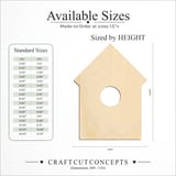 Size reference chart for GEOMETRIC BIRD HOUSE